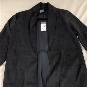 Primary faux suede black coat.